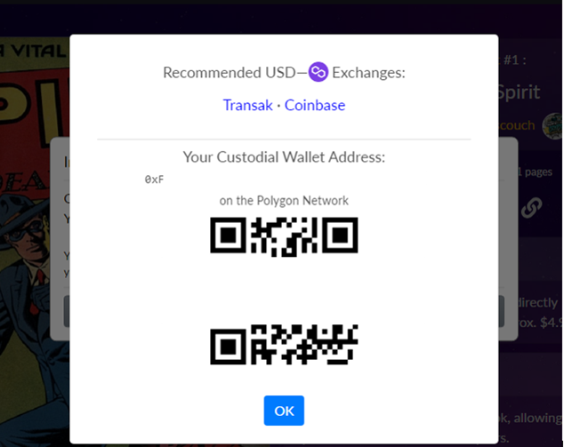 How to Add MATIC to your CryptoComics Wallet