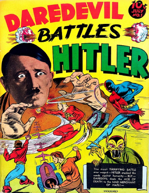 Cover of Daredevil Comics #1: Daredevil Battles Hitler