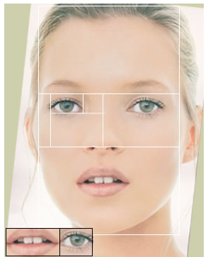 This image of a face used for editorial purposes only