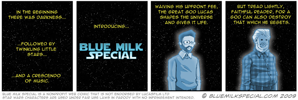 Image used for Editorial Purposes only.  Blue Milk Special Comic panels