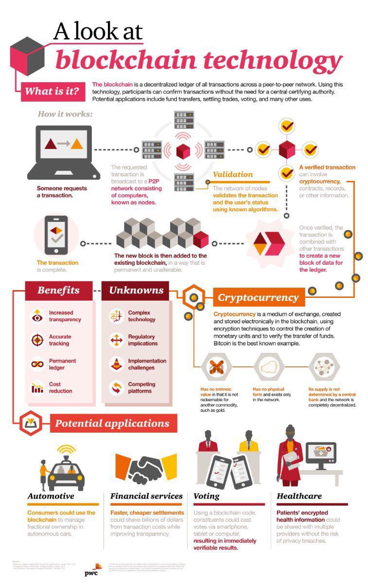 Blockchain Basics: How does blockchain work infographic